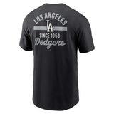 Nike Los Angeles Dodgers 2-Hit Cotton T-Shirt - Back