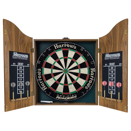 Harrows Official Academy Dartboard & Cabinet Starter Set