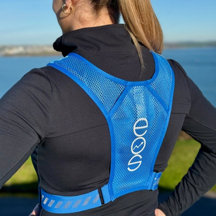 EOS Elite RainGuard Reflective Running Vest Model Back View