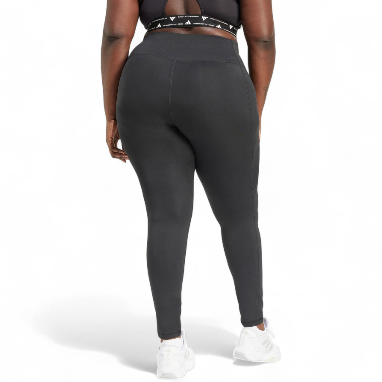 adidas Optime Essentials Plus-Size Womens Leggings Model Back View