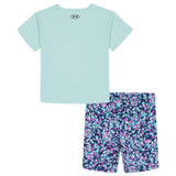 UA PRINTED BIKE SHORT SET Green