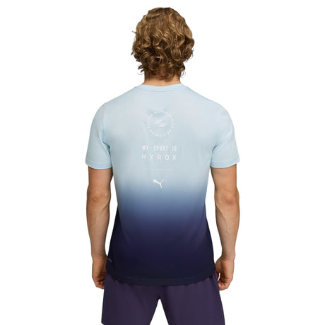 Puma X Hyrox Mens Poly Graphic Tee Blue