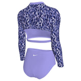 Nike Girls LS Crop Top HghWaist Set Prpl