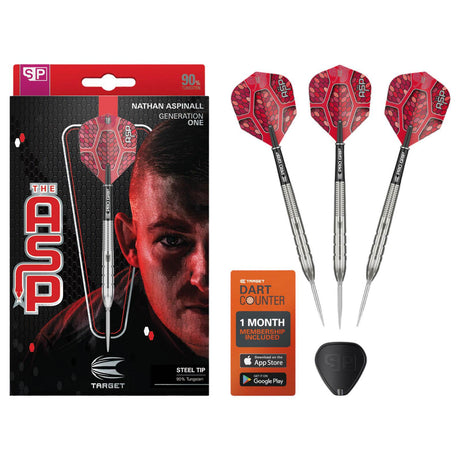 Target Darts Nathan Aspinall Generation 1 90% Tungsten 24g Steel-Tip Darts