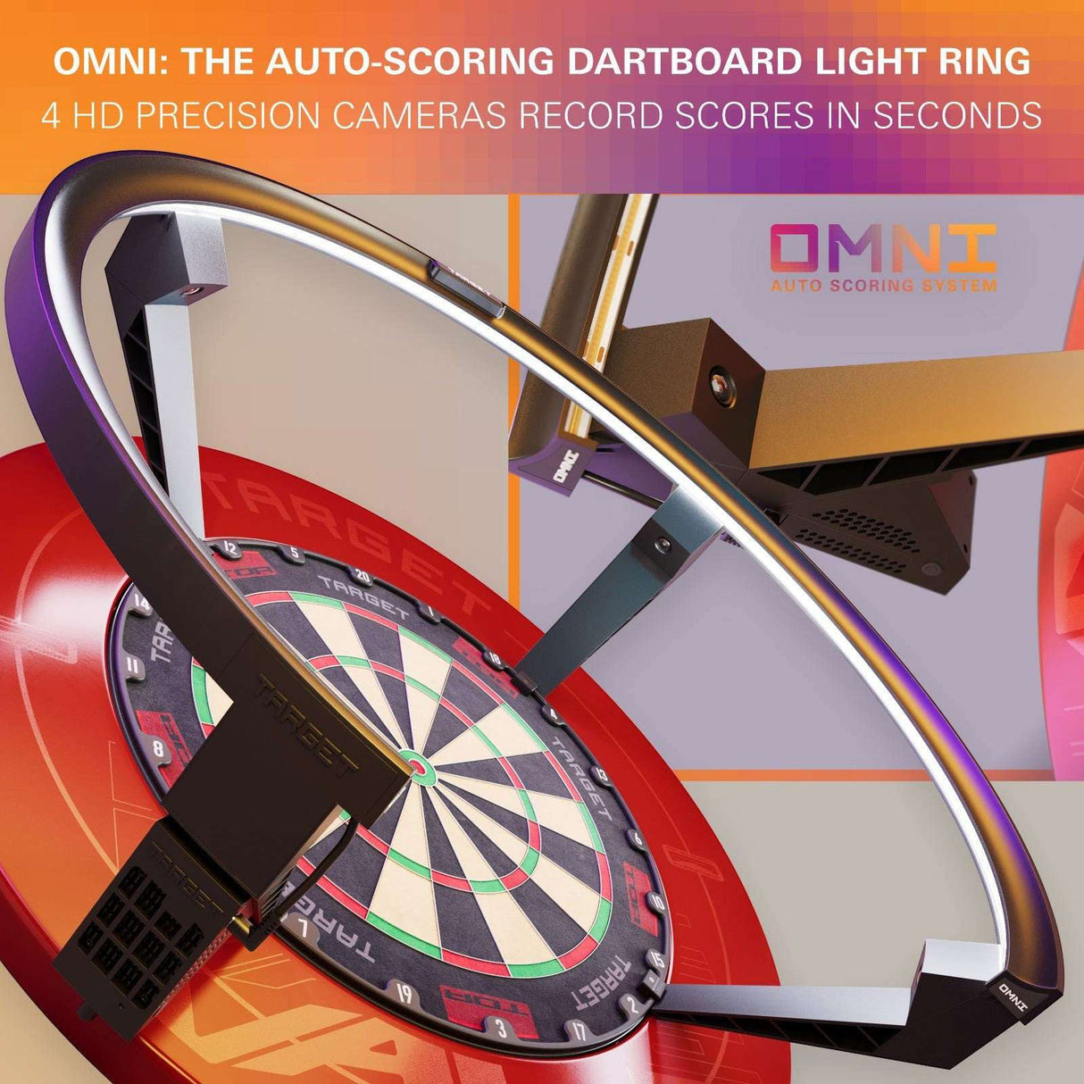 Target Darts Omni Auto Scoring System Dartboard Light Ring