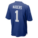 NIKE Giants Nabers Home Jersey Blue