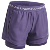 UA Girls Tech Play Up 2n1 Short Purple
