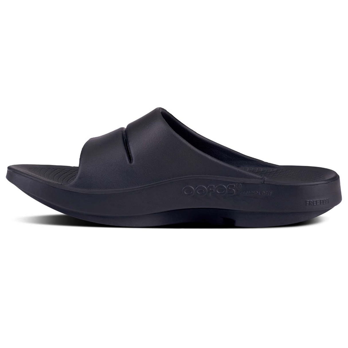 OOFOS OOahh Womens Black Slide Sandals