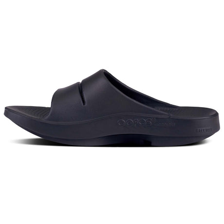 OOFOS OOahh Womens Black Slide Sandals