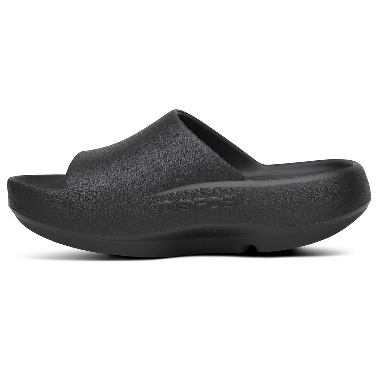 OOFOS OOahh PLUS Womens Black Slide Sandal