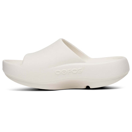 OOFOS OOahh PLUS Womens Chalk Slide Sandals