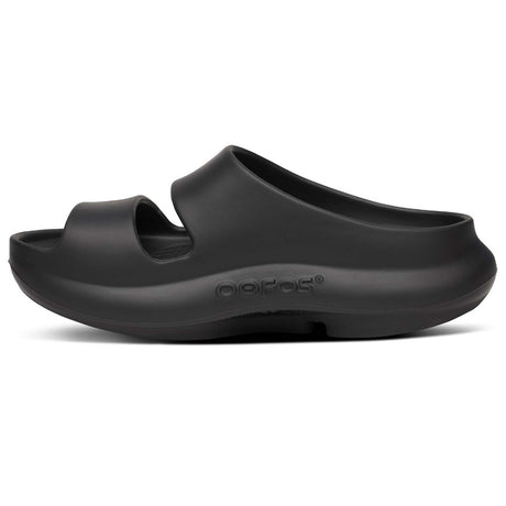 OOFOS OOyea Womens Black Slide Sandals