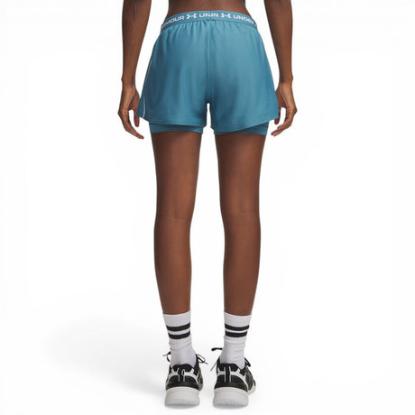 UA Womens Tech Play Up 2in1 Shorts Blue