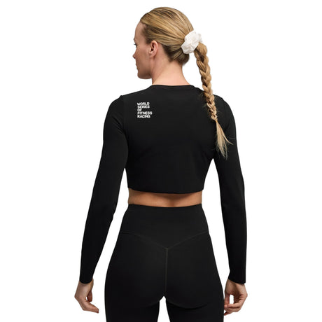 Puma W X HYROX SHPLX LS Crop Top Blk
