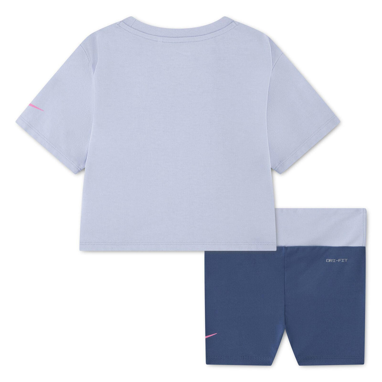 Nike Girls Jnr Tee & Bike Short Set Navy