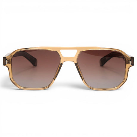 Euro Optics CP Frame Transparent Brown Polarised Sunglasses