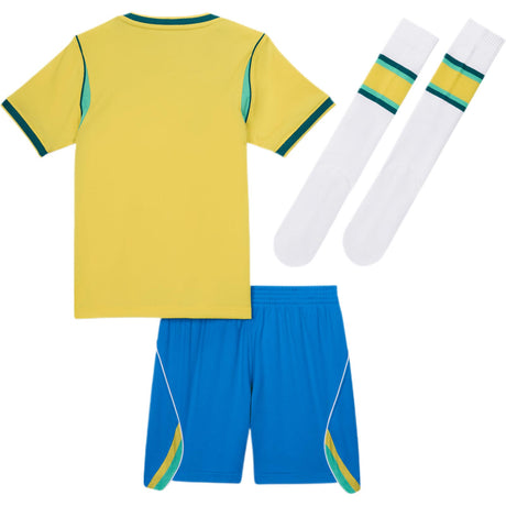 Nike Kids Brazil World Cup 2026 Stadium Home Soccer Replica 3-Piece Kit