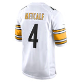 Nike Mens Steelers Road Metcalf 4 Jsy Wh
