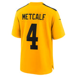 Nike Mens Steelers Alt Metcalf 4 Jsy Gld