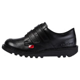 Kickers Kick Lo Twin Velcro Leather Junior Shoes