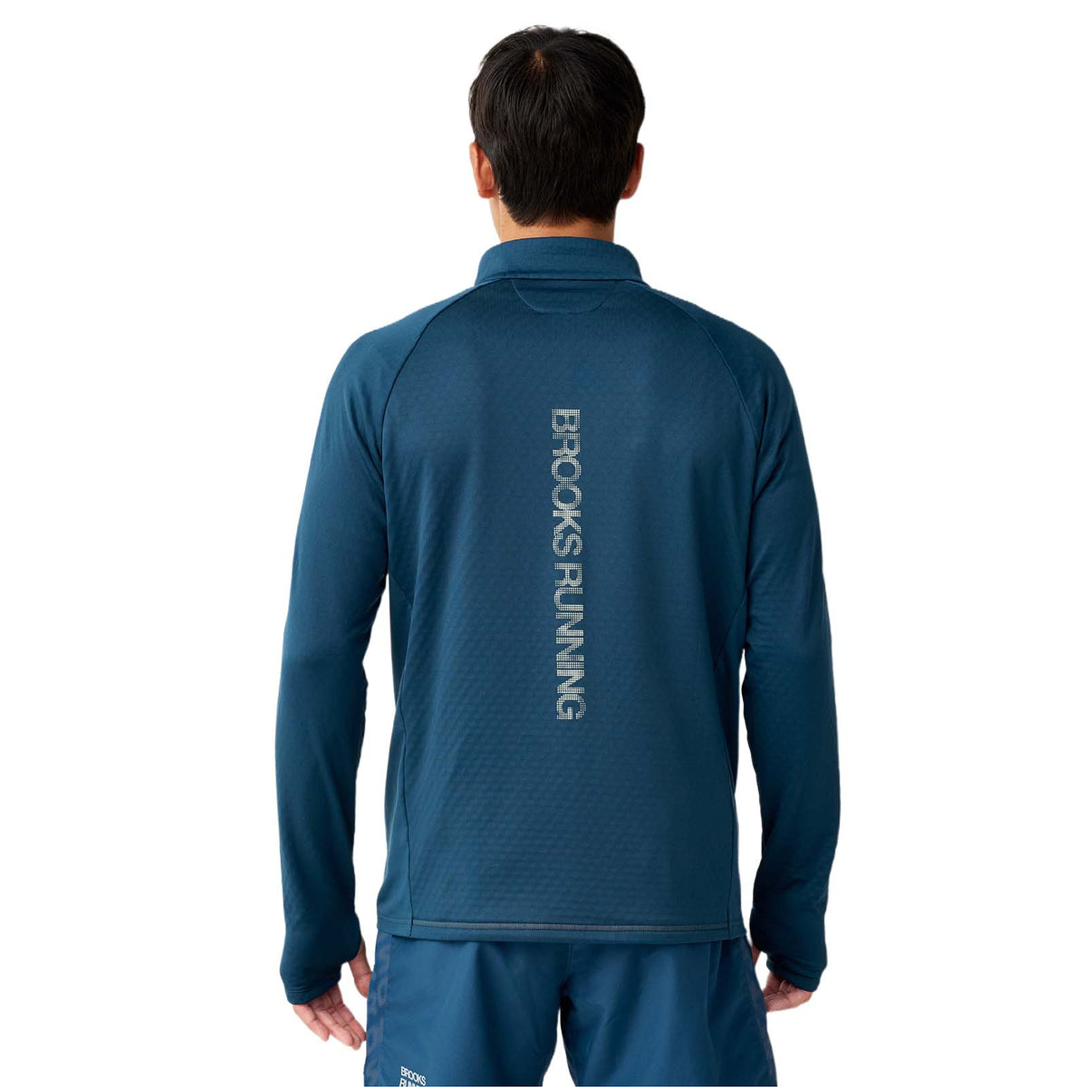 Brooks Mens Thermal Reflect Hf Zip Blue