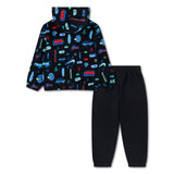 Nike Jr Boys NSW Brand A AOP FLC Set Blk