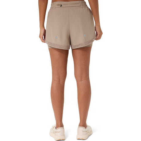 Asics Nagino Run 2-In-1 Womens Breathable Running Shorts