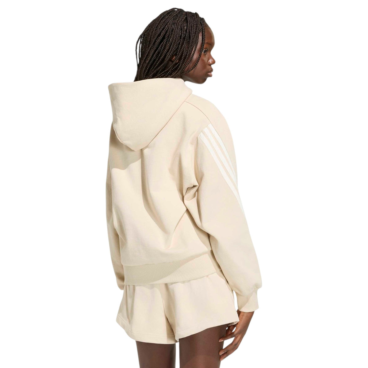 adidas Kit 3-Stripes Womens Baggy-Fit Training Hoodie