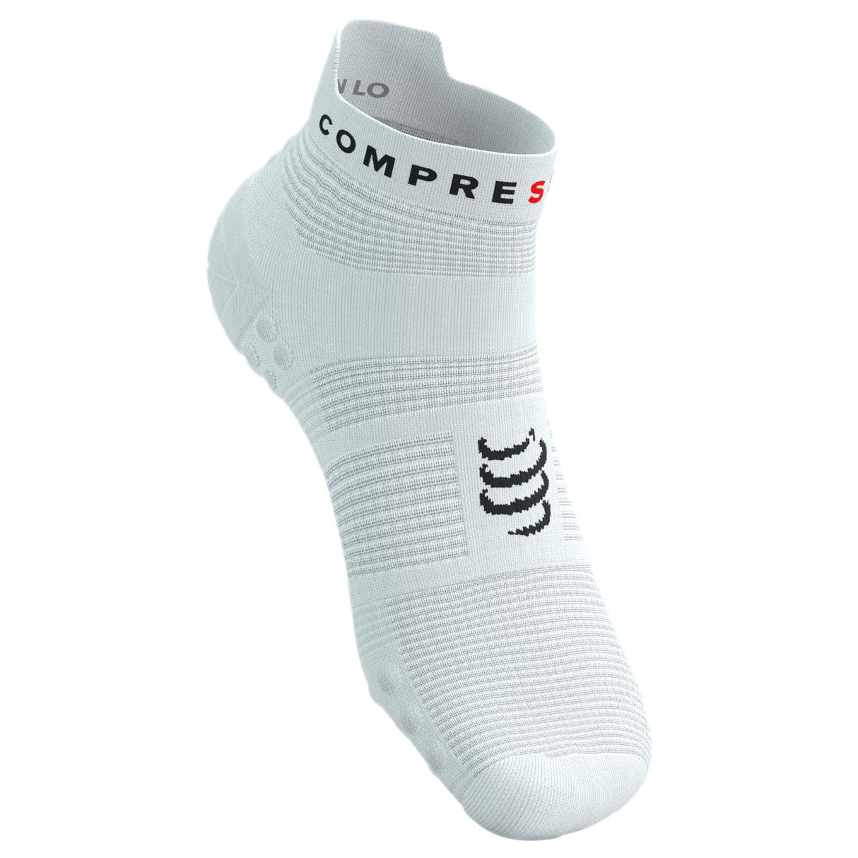 Compressport Pro Racing V4.0 Run Low Socks - White / Black