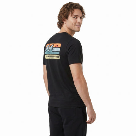 Wild Atlantic Surf Co Mens Short Sleeve Black T-Shirt