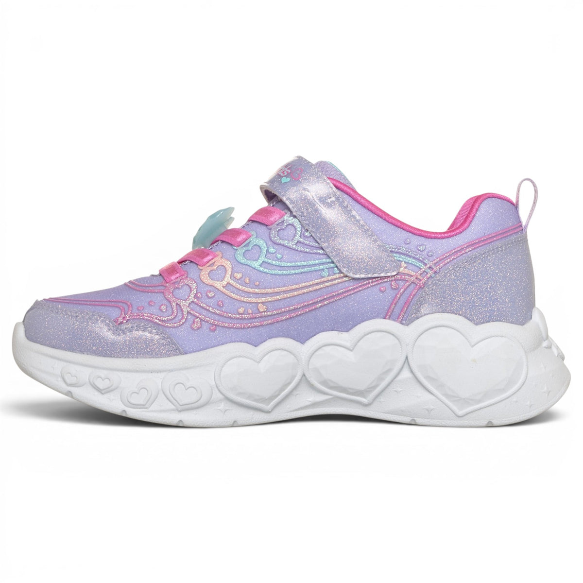 Skechers Enchanted Heart Lights Girls Trainers