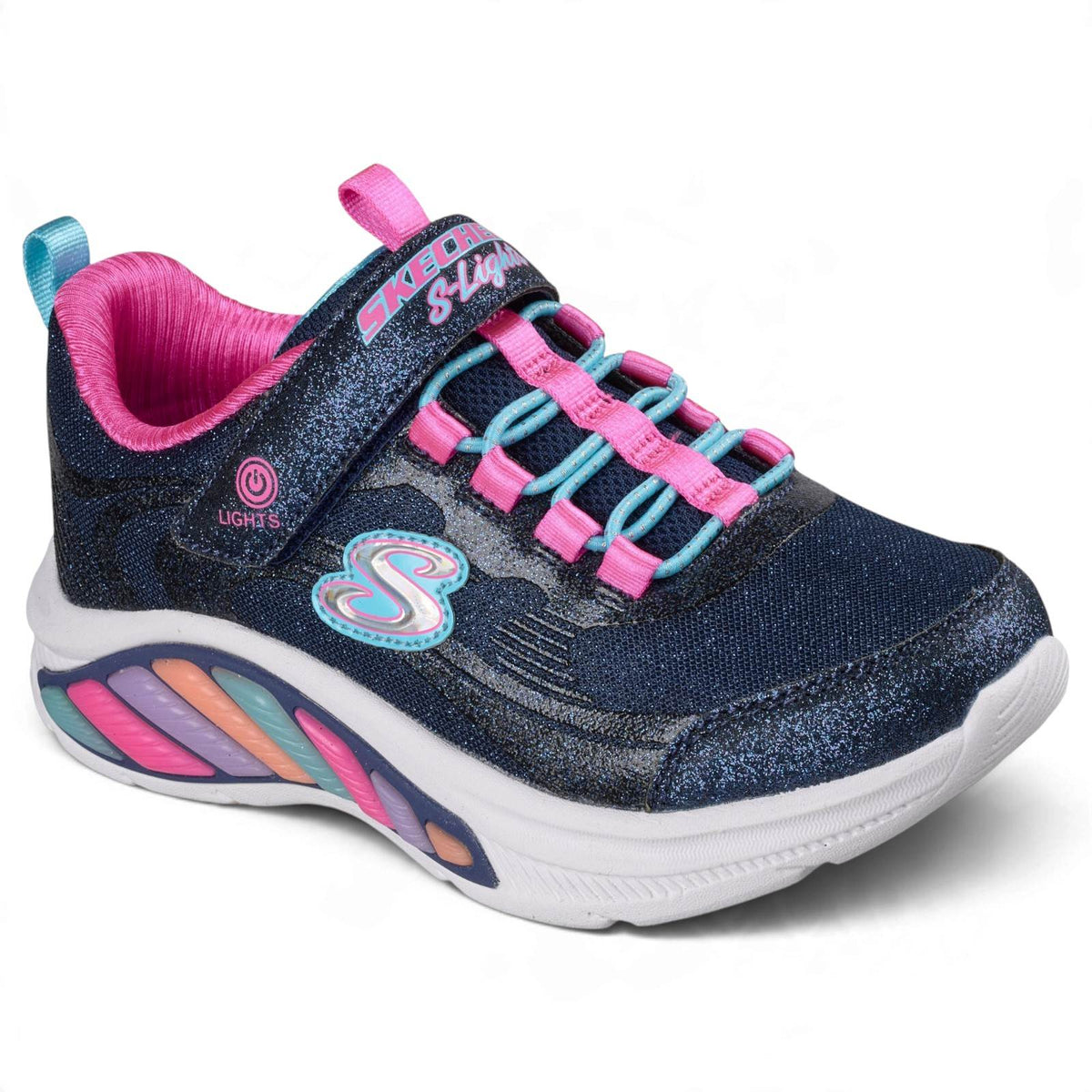 Skechers Rainbow Crs Glitz Glow Jr G Nvy