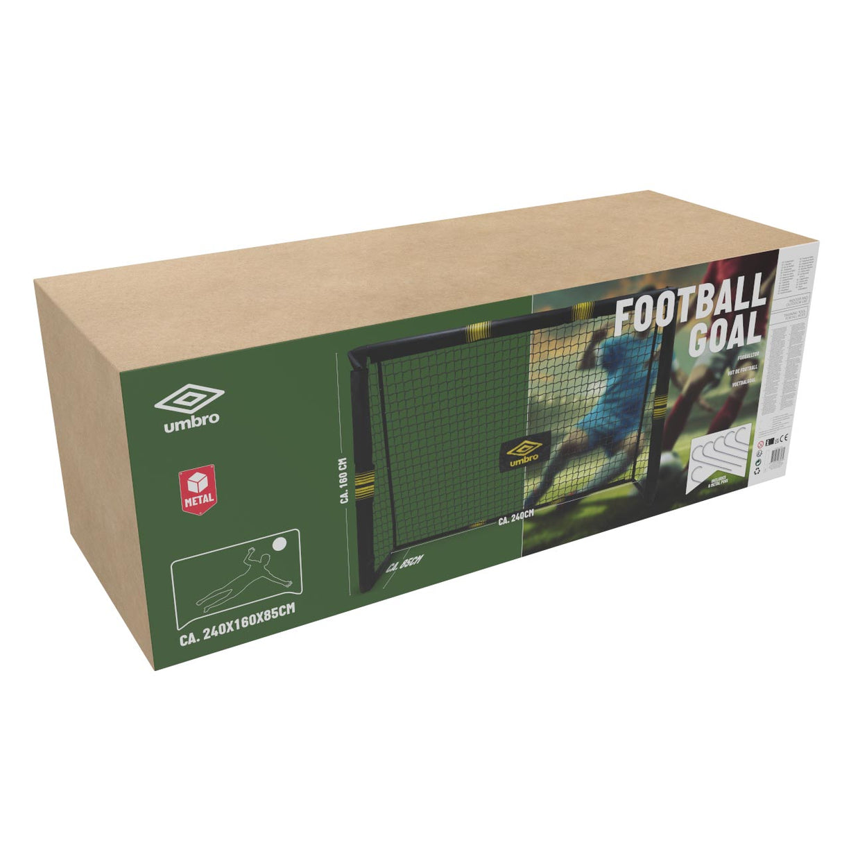 Umbro 2.4 x 1.6m Football Goal Post
