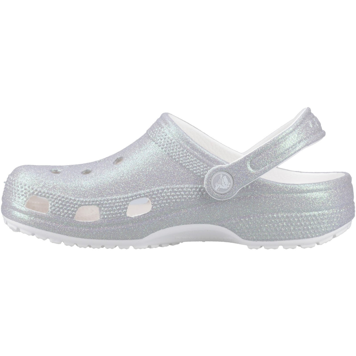Crocs Classic Glitter Clog Unisex Beach White