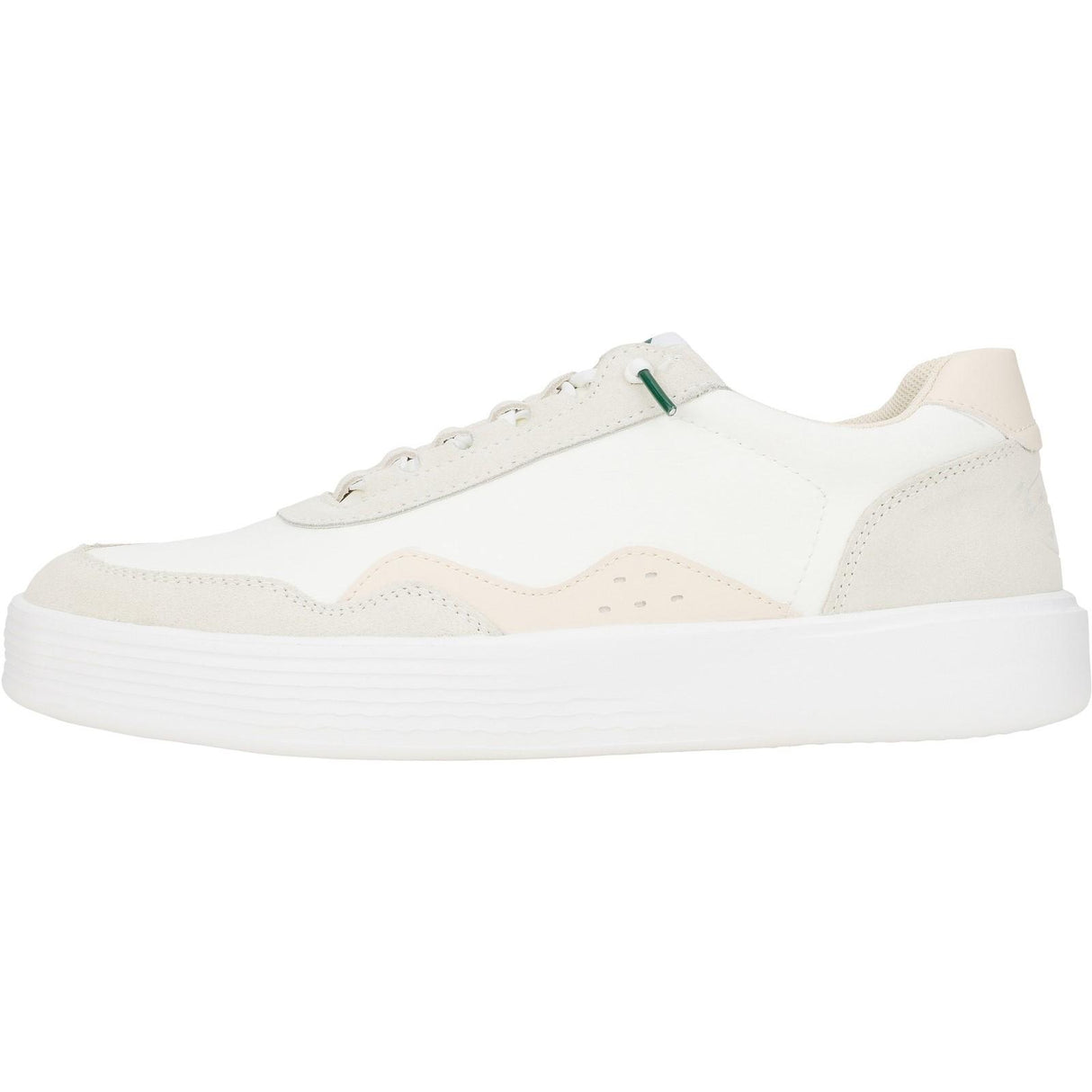 HEYDUDE Mens Hudson Classic Trainers Light Beige/White