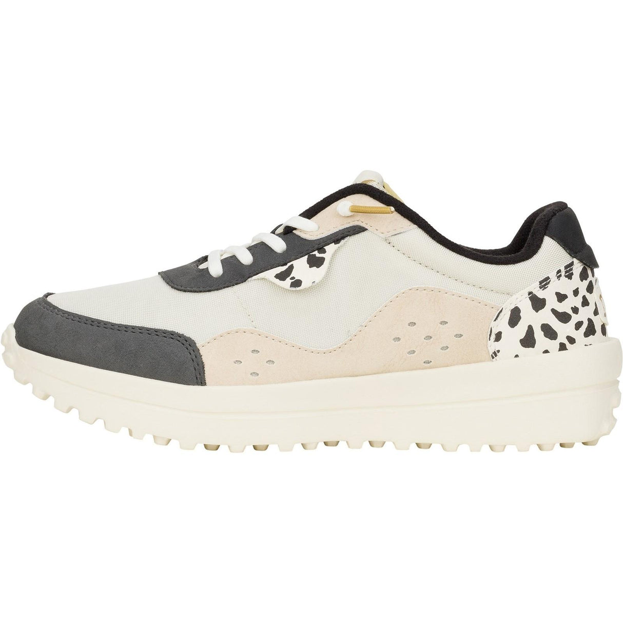 HEYDUDE Womens Hayden Shine Trainers Ivory/Multi