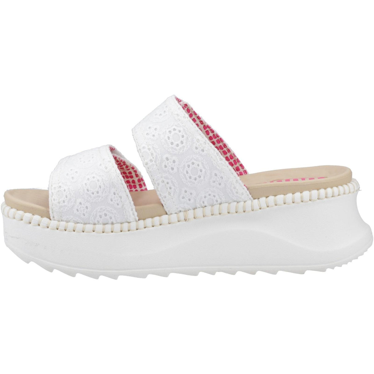 HEYDUDE Womens Delray Slide Eyelet Sandal White
