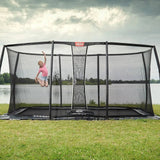 BERG Ultim Champion FlatGround 410 Trampoline Grey + Safety Net DLX XL