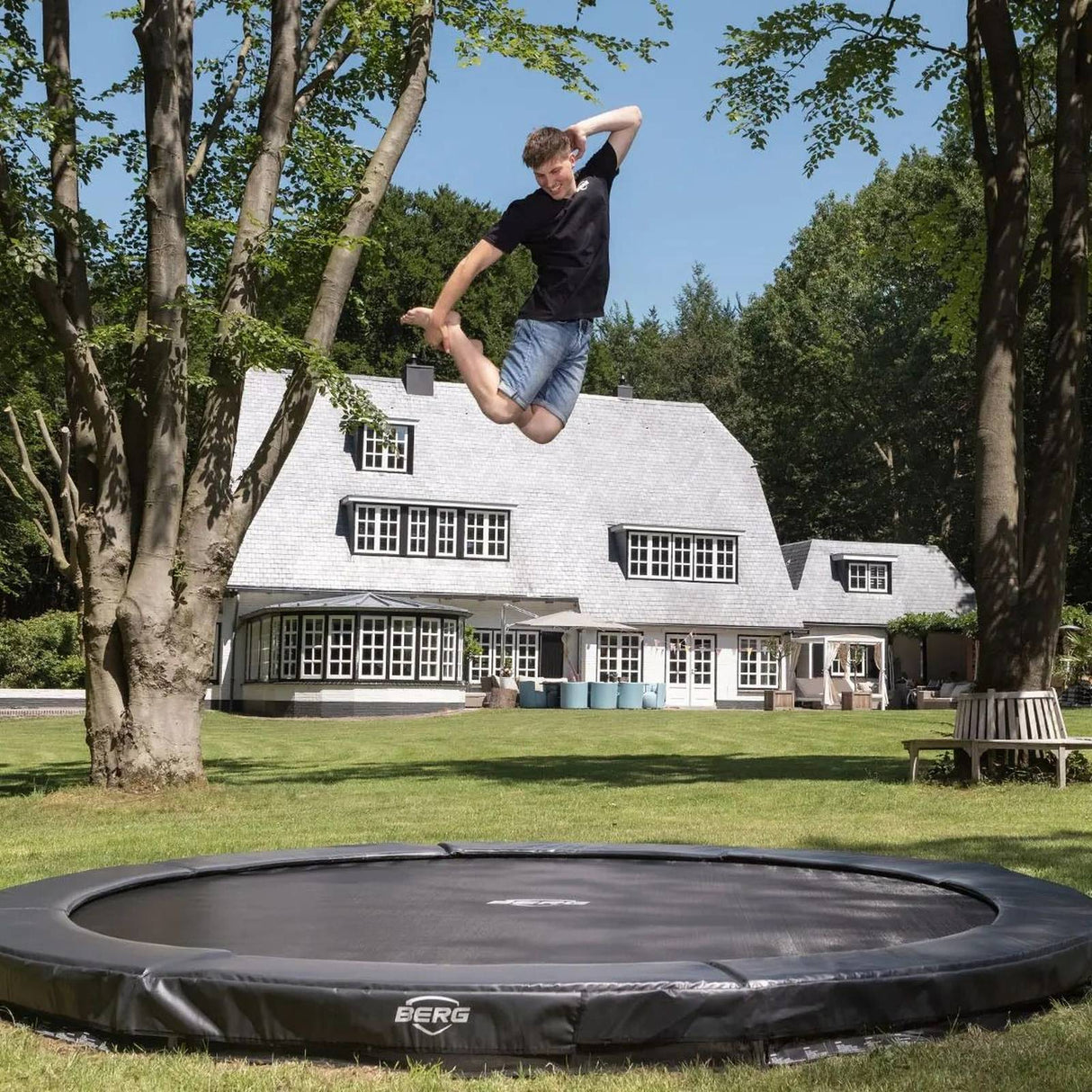 BERG SPORTS Champion InGround 380 Trampoline Grey