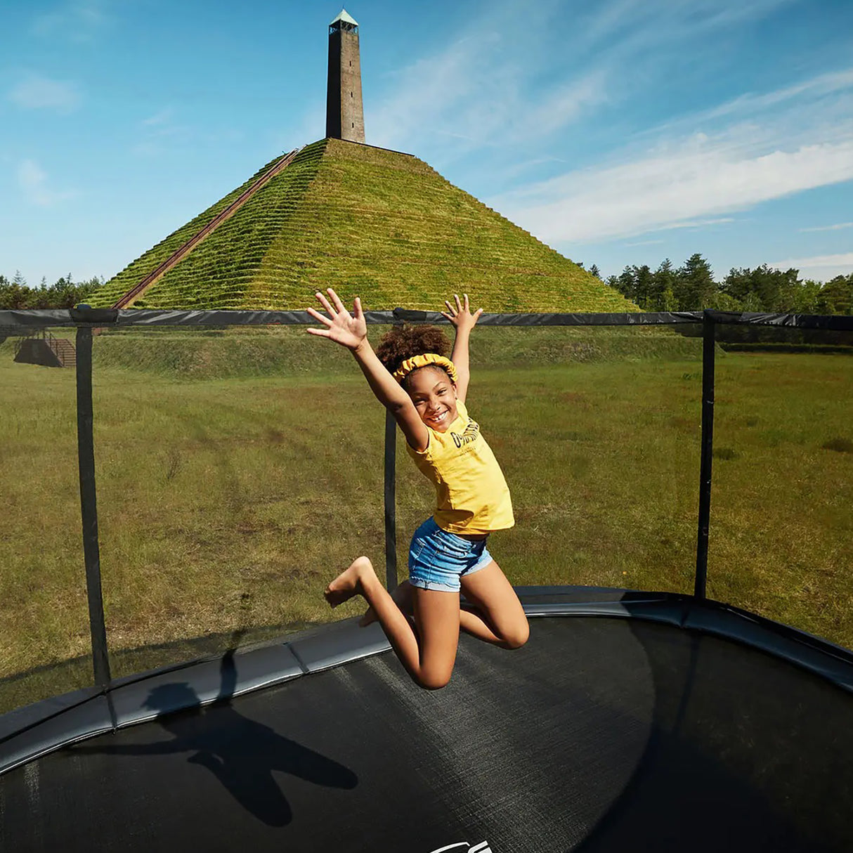 BERG Grand Elite Regular 520 Trampoline Grey + Safety Net Deluxe