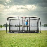 BERG Ultim Elite FlatGround 500 Trampoline Grey + Safety Net DLX XL