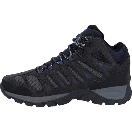 Hi-Tec Mens Corzo Mid Boots Charcoal/Nautical Blue