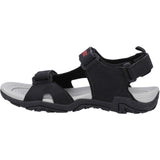 Hi-Tec Mens Crater Sandal Black/Grey/Red