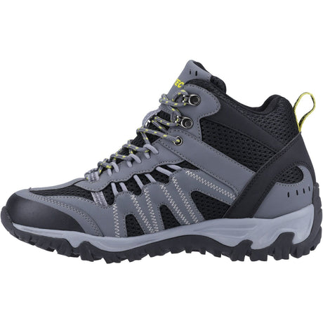 Hi-Tec Mens Jaguar Mid Boots Graphite/Black/Citron