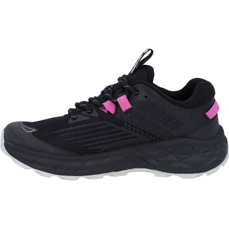 Hi-Tec Womens Fuse Trail Low Trainers Black/Cool Grey/Cyclamen