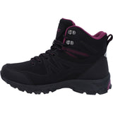 Hi-Tec Womens Jackdaw Mid Waterproof Boot Black/Burgundy