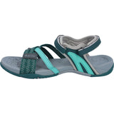Hi-Tec Womens Savanna II Sandal Dark Moss/Aquatic Wave