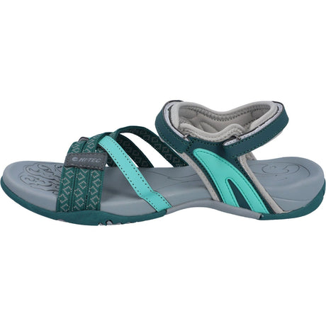 Hi-Tec Womens Savanna II Sandal Dark Moss/Aquatic Wave
