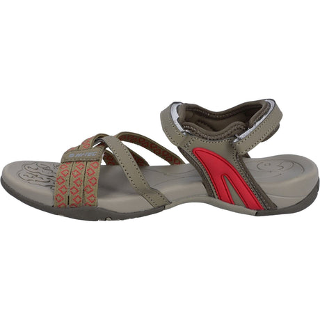 Hi-Tec Womens Savanna II Sandal Light Taupe/Olive/Sunset Coral