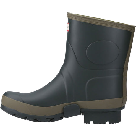 Hunter Mens Gardener Short Wellington Boot Dark Olive/Clay